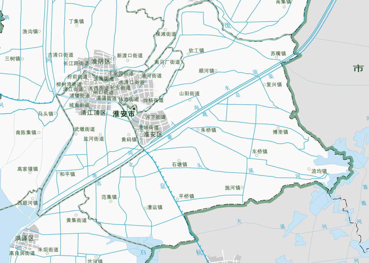 淮安最新行政区划图